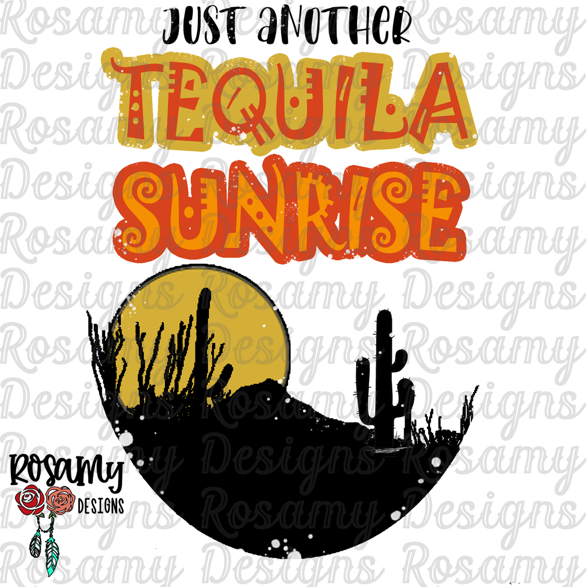 Tequila Sunrise T-Shirt Design Ideas - Custom Tequila Sunrise