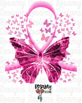 Breast Cancer Butterfly - Digital Download / Sublimation Design