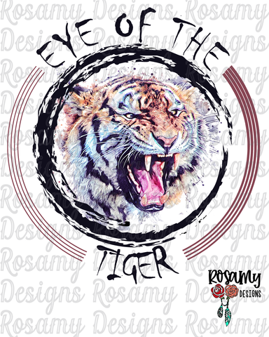 Eye of the Tiger Circle - Digital Download / Sublimation Design