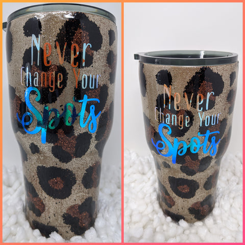 Leopard Glitter Tumbler