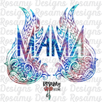 Mama Tie Dye Wings - Digital Download / Sublimation Design