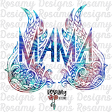 Mama Tie Dye Wings - Digital Download / Sublimation Design