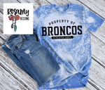 Centennial Broncos - Property of Broncos Athletic Department Bleached Tee Shirt