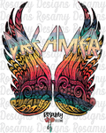 Retro Dreamer Wings - Digital Download / Sublimation Design