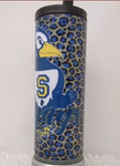 Seward Bluejays Blue Leopard Tumbler