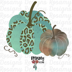 Turquoise Pumpkins - Digital Download / Sublimation Design